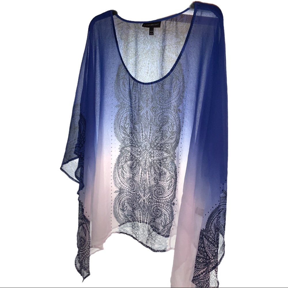 Lane Bryant Sheer Ombré Top